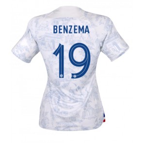 Francja Karim Benzema #19 Koszulka Wyjazdowych Kobiety MŚ 2022 Krótki Rękaw